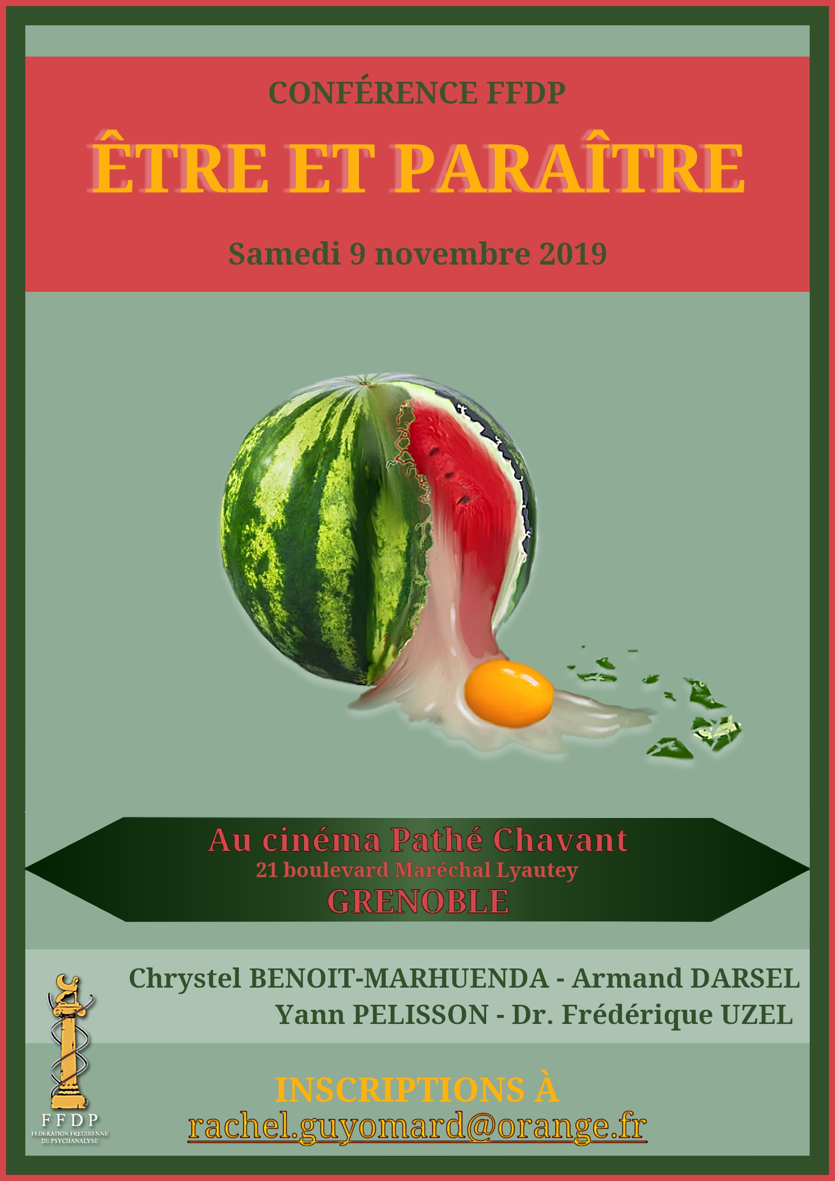 Affiche de la conférence Être et paraître de 2019